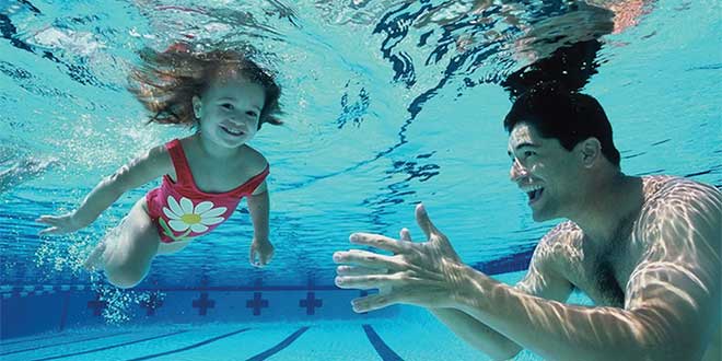 Advanced swimming lessons for children